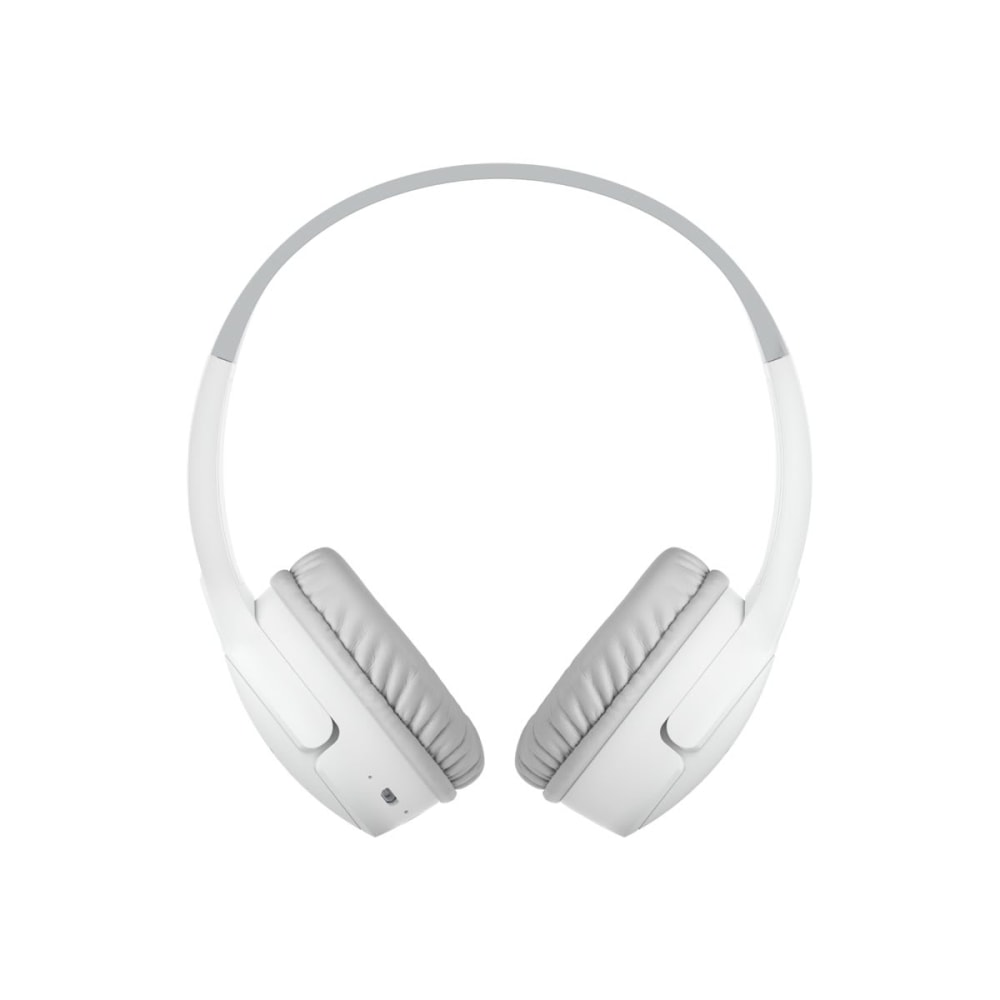Belkin SoundForm Mini - Headphones with mic - on-ear - Bluetooth - wireless - 3.5 mm jack - white