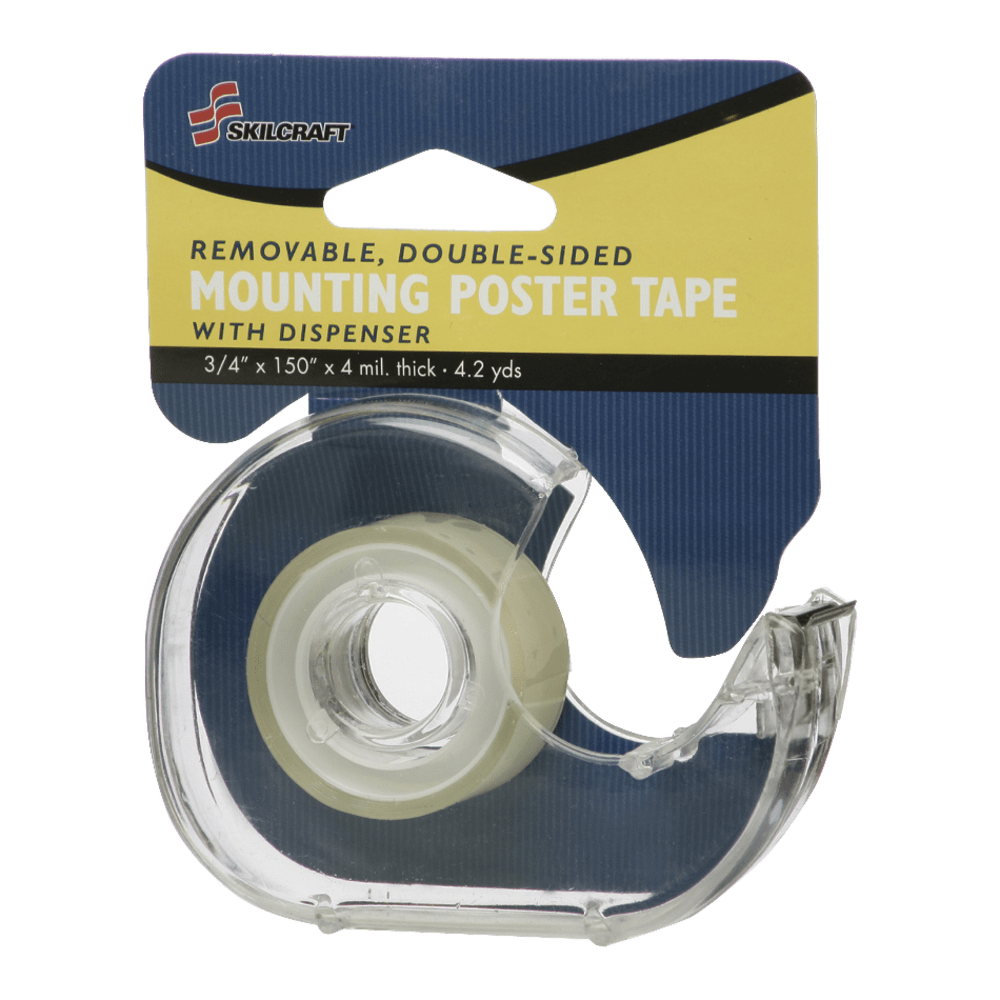 SKILCRAFT Double-Sided Removable Tape, 3/4in x 150in (AbilityOne 7510-01-565-9541)