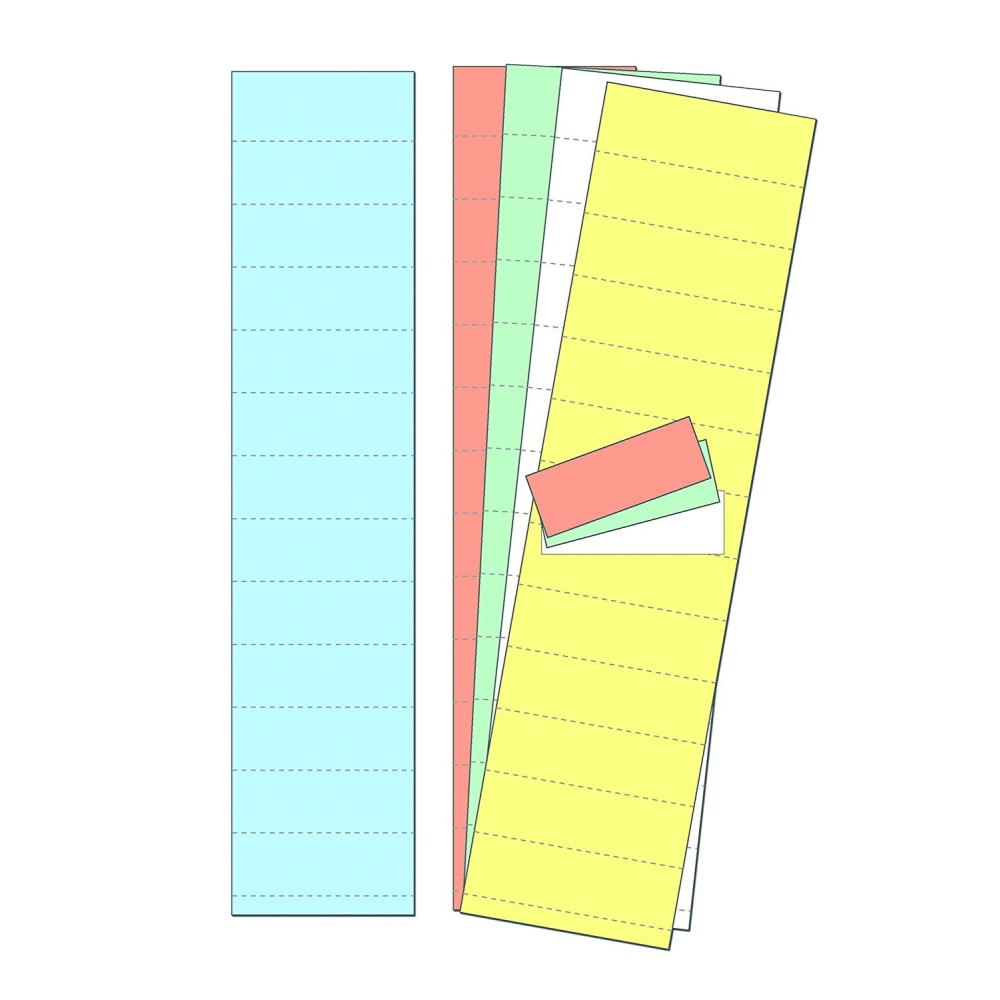 MasterVision Magnetic Data Card Refills, 1in x 2in, Assorted Colors, Pack Of 1,000