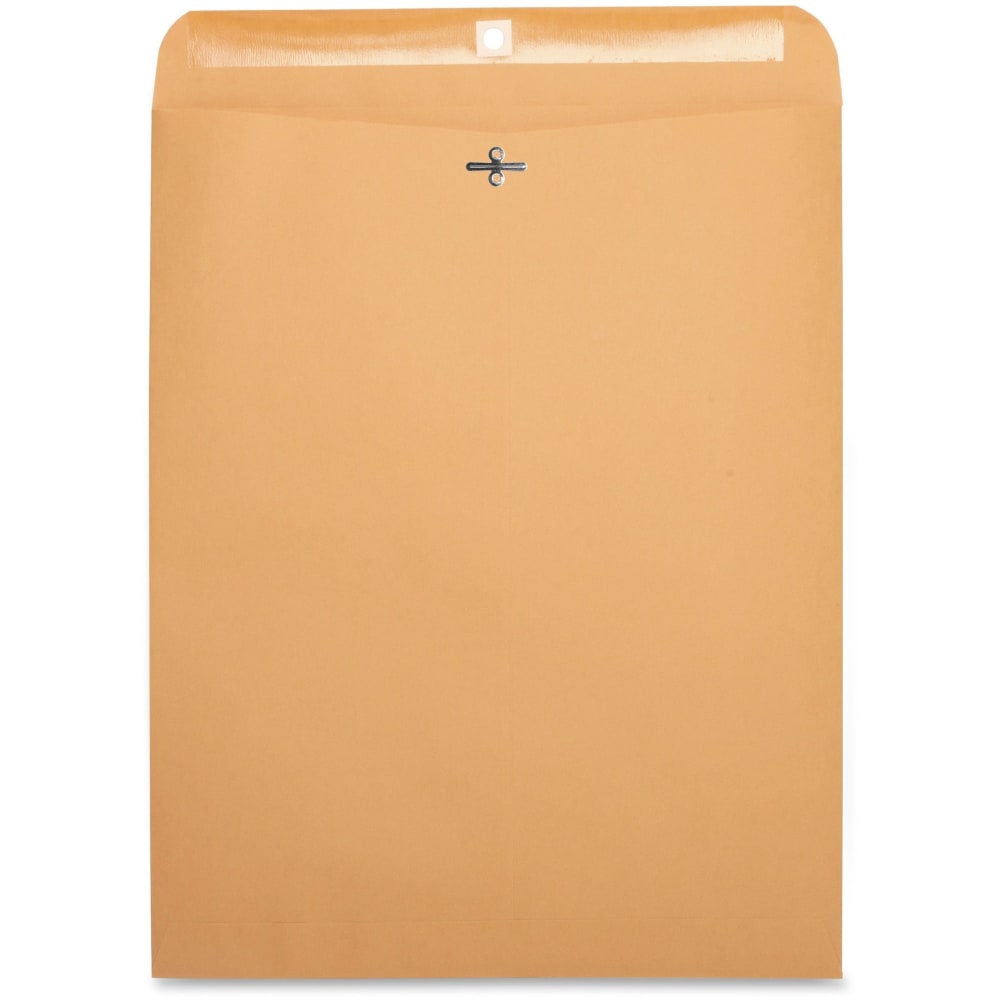 Business Source Heavy-duty Clasp Envelopes - Clasp - #110 - 12in Width x 15 1/2in Length - 28 lb - Clasp - Kraft - 100 / Box - Kraft