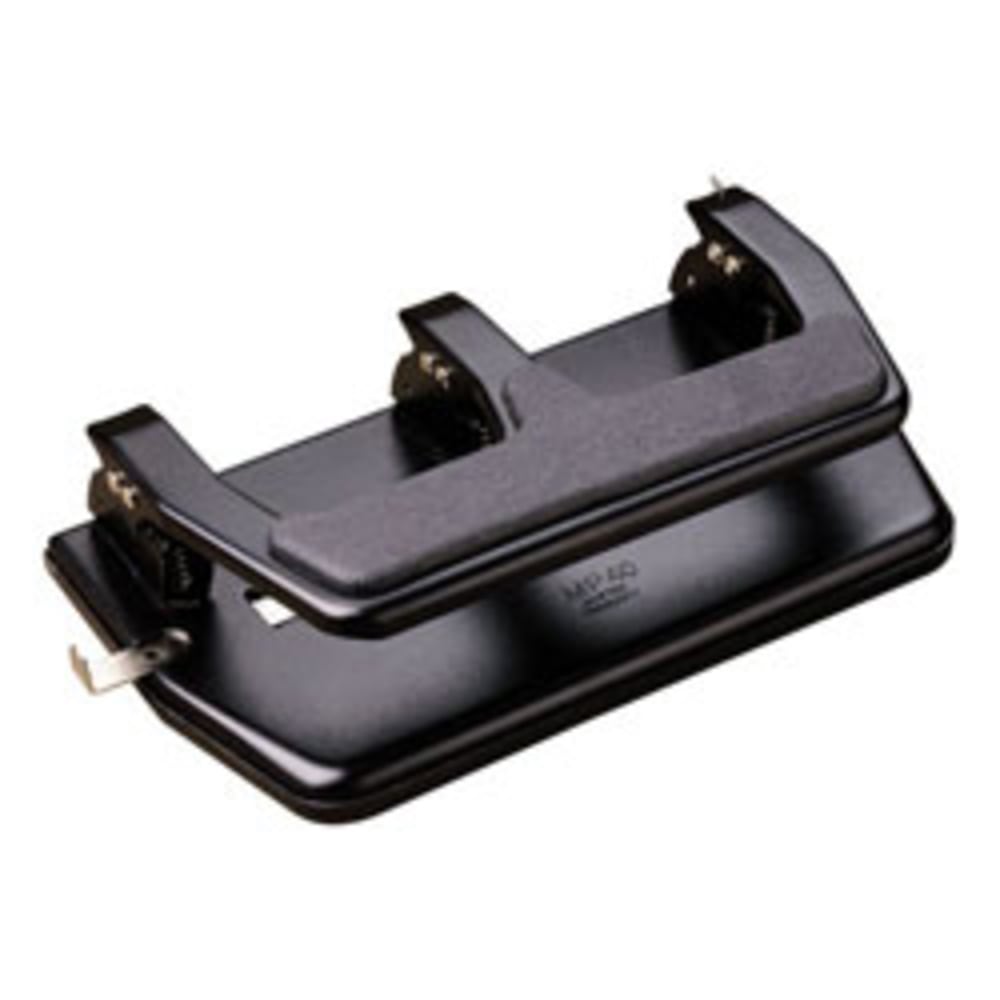 Office Depot Brand Heavy-Duty 3-Hole Paper Punch, Black
