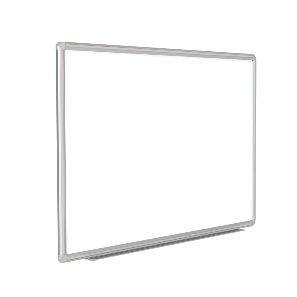 Ghent DecoAurora Magnetic Dry-Erase Whiteboard, Porcelain, 48in x 96in, White, Black Aluminum Frame