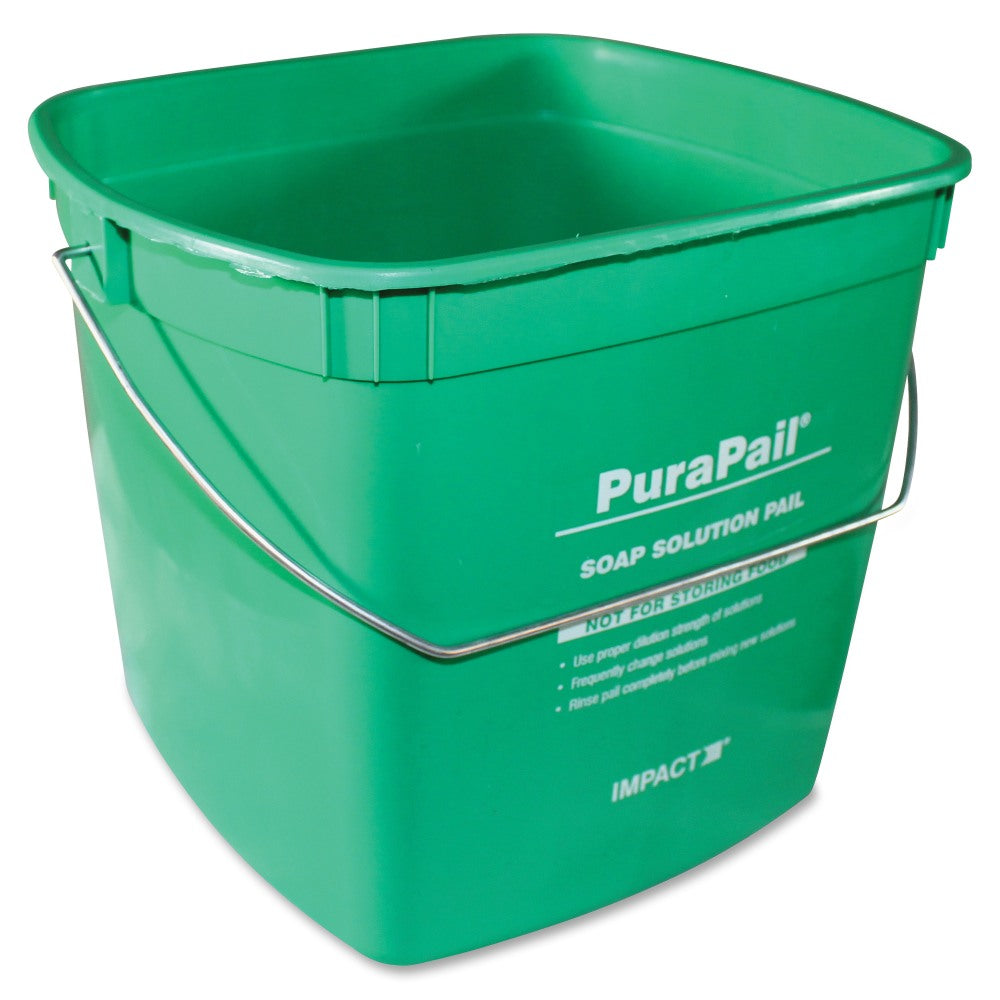 Impact PuraPail Utility Cleaning Bucket - 6 quart - 7.7in x 8.1in - Green - 1 Each