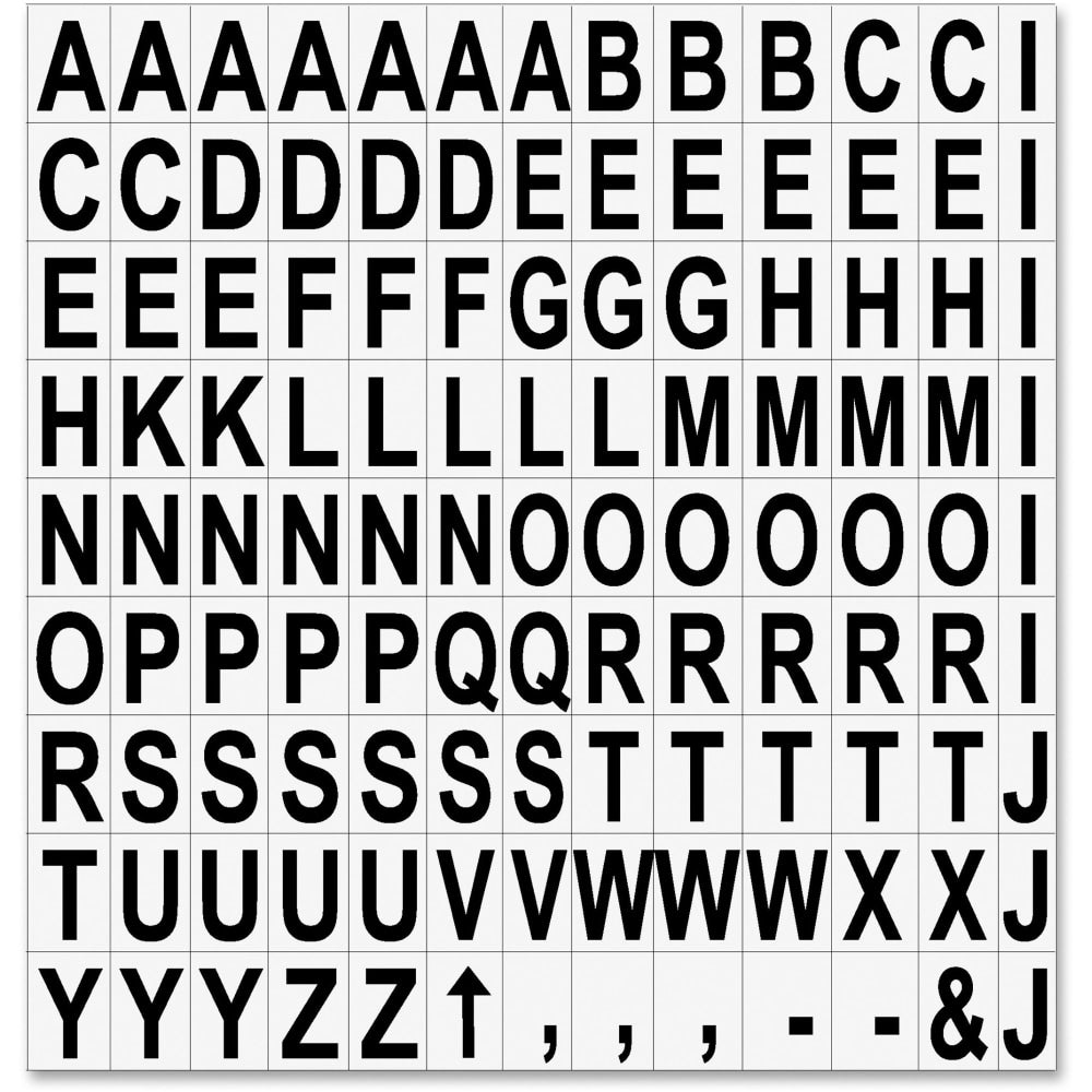 MasterVision Magnetic Letters, 3/4in x 1/2in, Black, Pack Of 120