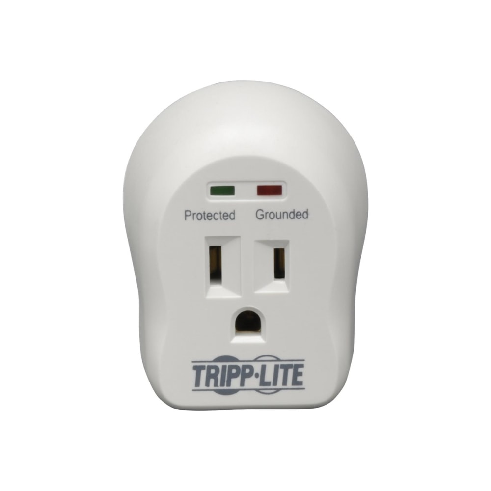Tripp Lite Surge Protector Wallmount Direct Plug In 120V 1 Outlet 600 Joule - Surge protector - 15 A - AC 120 V - 1800 Watt - output connectors: 1