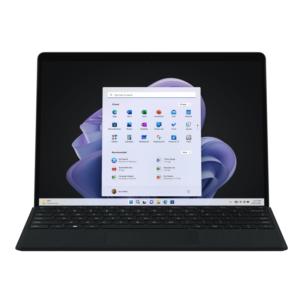 Microsoft Surface Pro 9 Tablet - 13in - Intel - 8 GB - 256 GB SSD - Windows 11 Home - Graphite - Core i5 12th Gen Deca-core (10 Core) i5-1235U - 2880 x 1920 - PixelSense Display - 15.50 Hours Maximum Battery Run Time