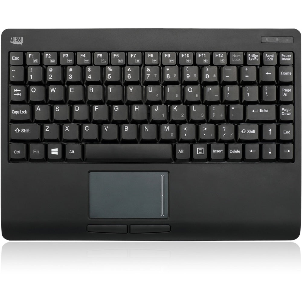 Adesso Wireless Mini Touchpad Keyboard, Black