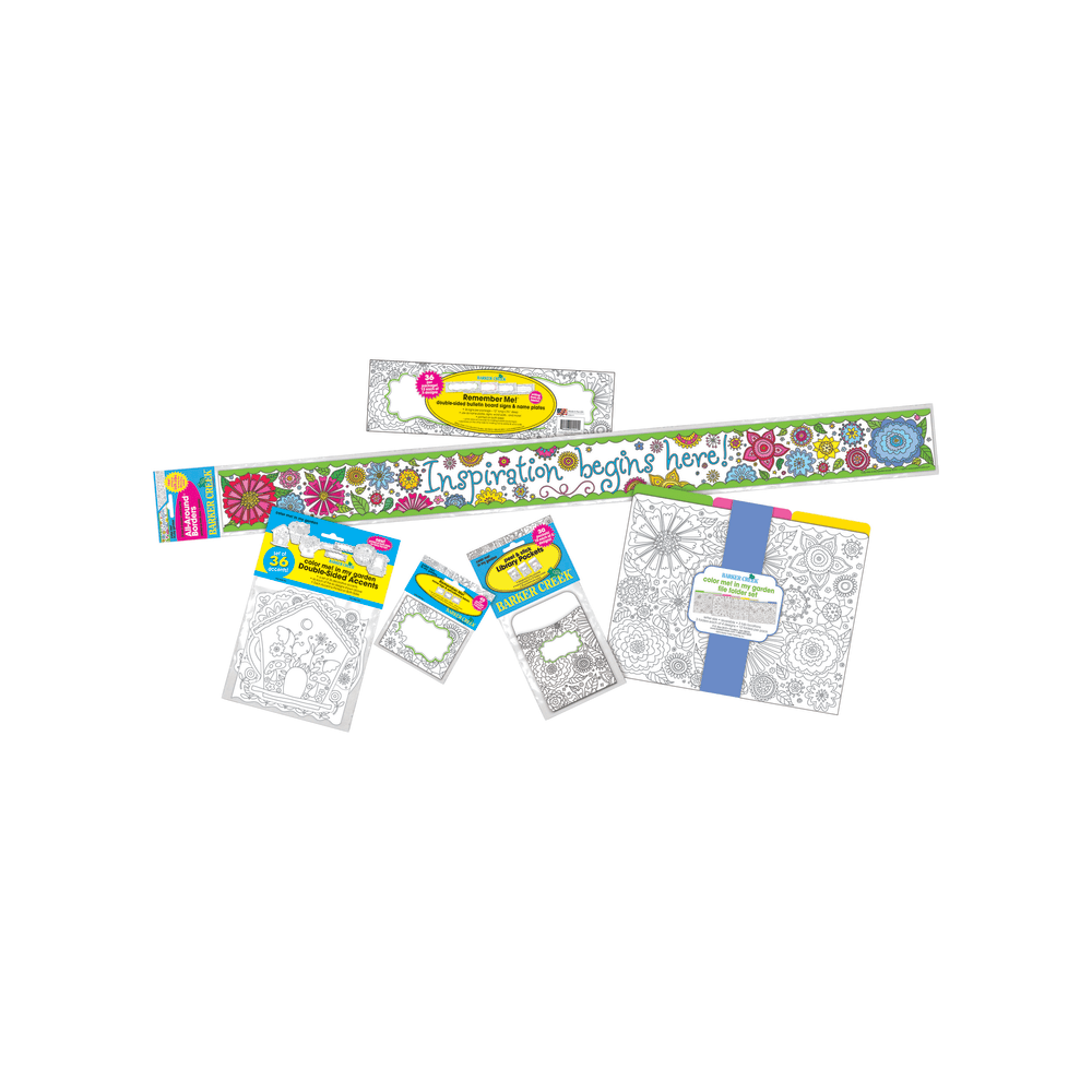 Barker Creek Classroom Decor Set, Color Me! In My Garden, Pre-K To College
