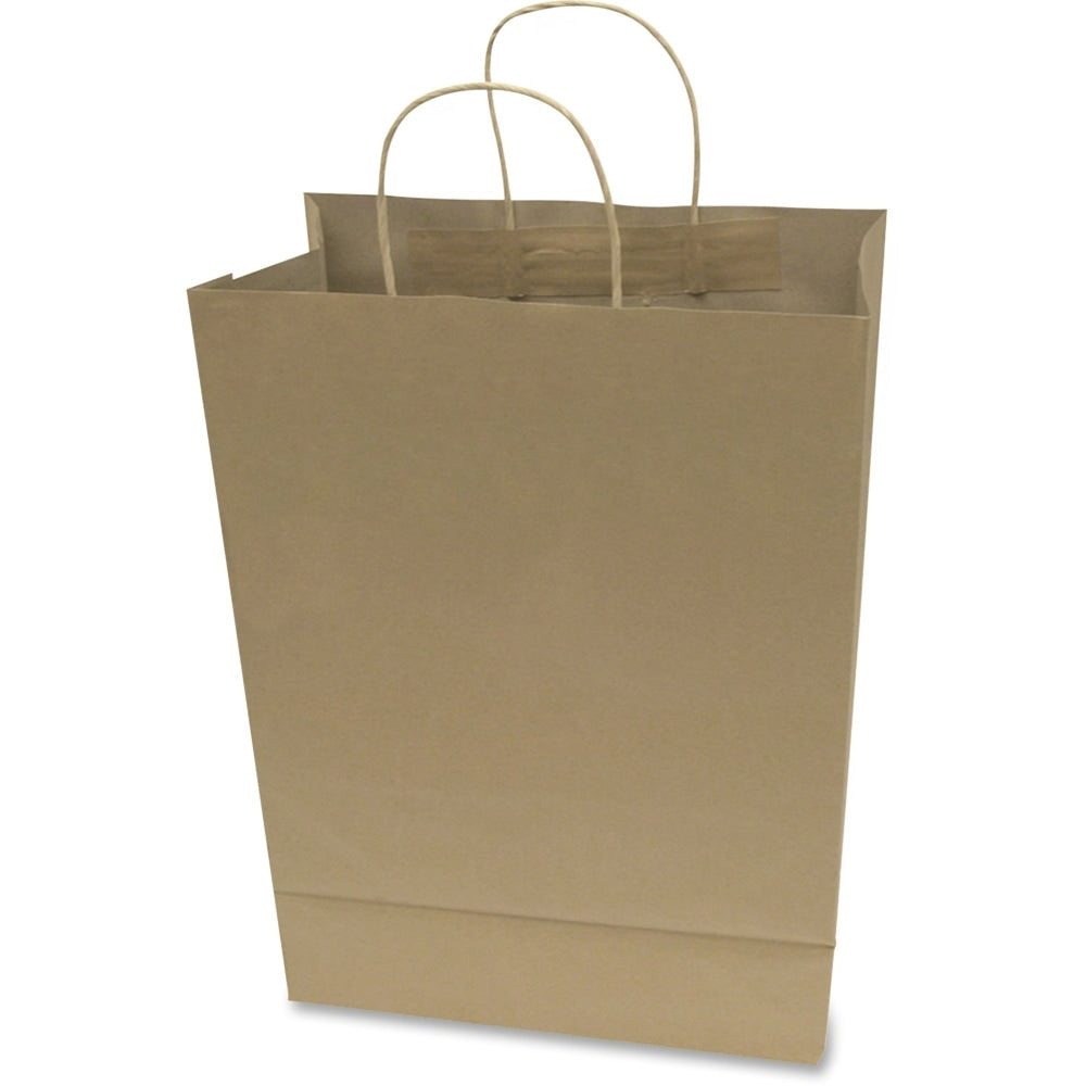 COSCO Premium Large Brown Paper Shopping Bags - 12in Width x 17in Length - Kraft - Paper - 50/Box - Shopping