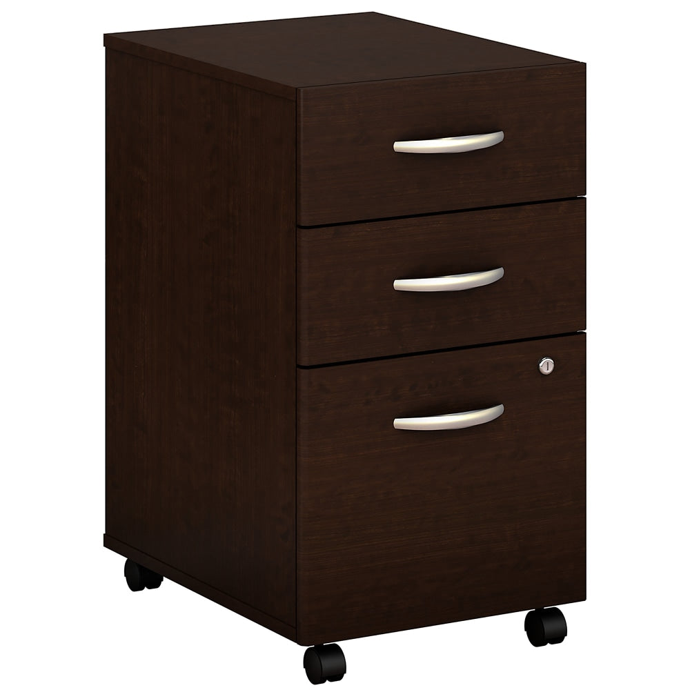 Bush Business Furniture Components 21inD Vertical 3-Drawer Mobile File Cabinet, Mocha Cherry, Standard Delivery