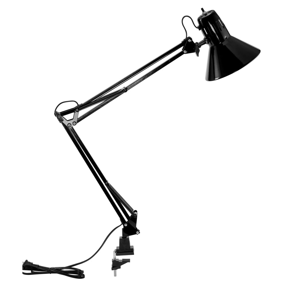 Bostitch Swing Arm LED Desk Lamp With Clamp, 36inH, Black