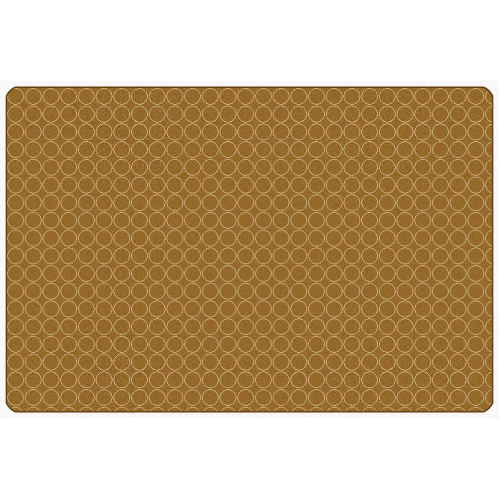 Carpets for Kids KIDSoft Comforting Circles Tonal Solid Rug, 4" x 6ft, Brown/Tan