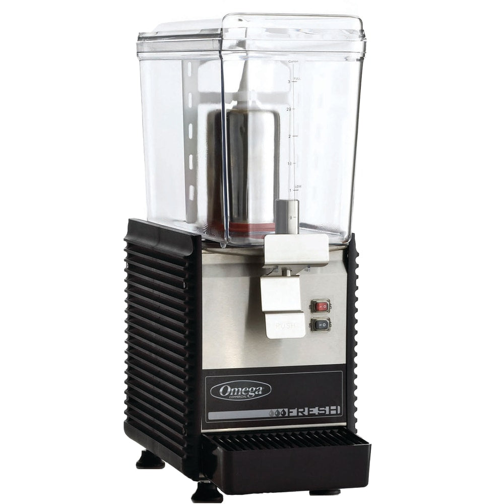 Omega Single 3-Gallon Bowl Drink Dispenser, Silver