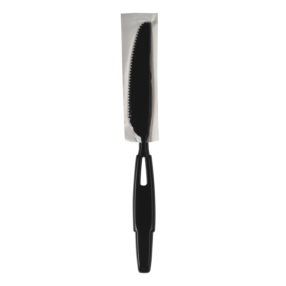 Dixie Ultra SmartStock Series-W Polypropylene Plastic Wrapped Cutlery, Knives, Black, 40 Per Pack, Case Of 24 Packs