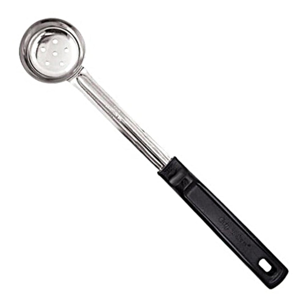 Vollrath Spoodle Perforated Portion Spoon With Antimicrobial Protection, 1 Oz, Black