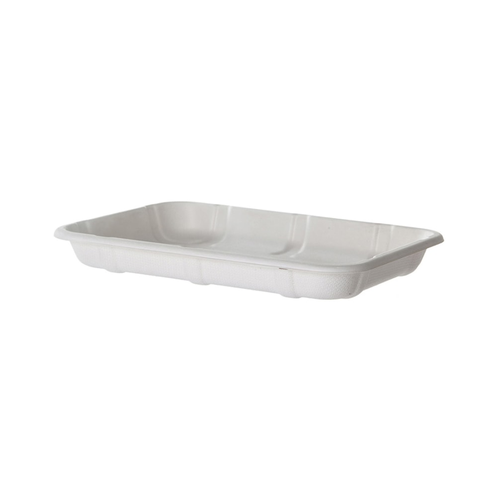 Eco-Products Vanguard Meat And Produce Trays, 1inH x 8-1/2inW x 6inD, White, Pack Of 400 Trays