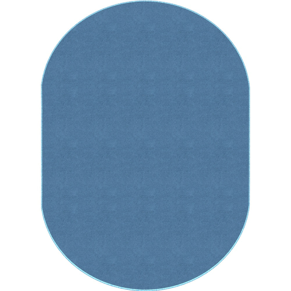 Flagship Carpets Americolors Rug, Oval, 7ft 6in x 12ft, Blue Bird