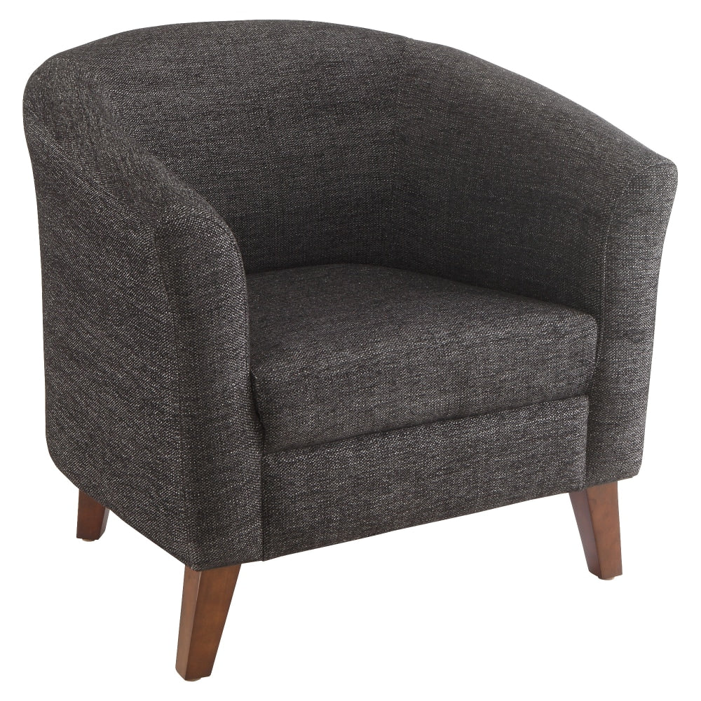 Lorell Barrel Club Armchair, Fabric, Black
