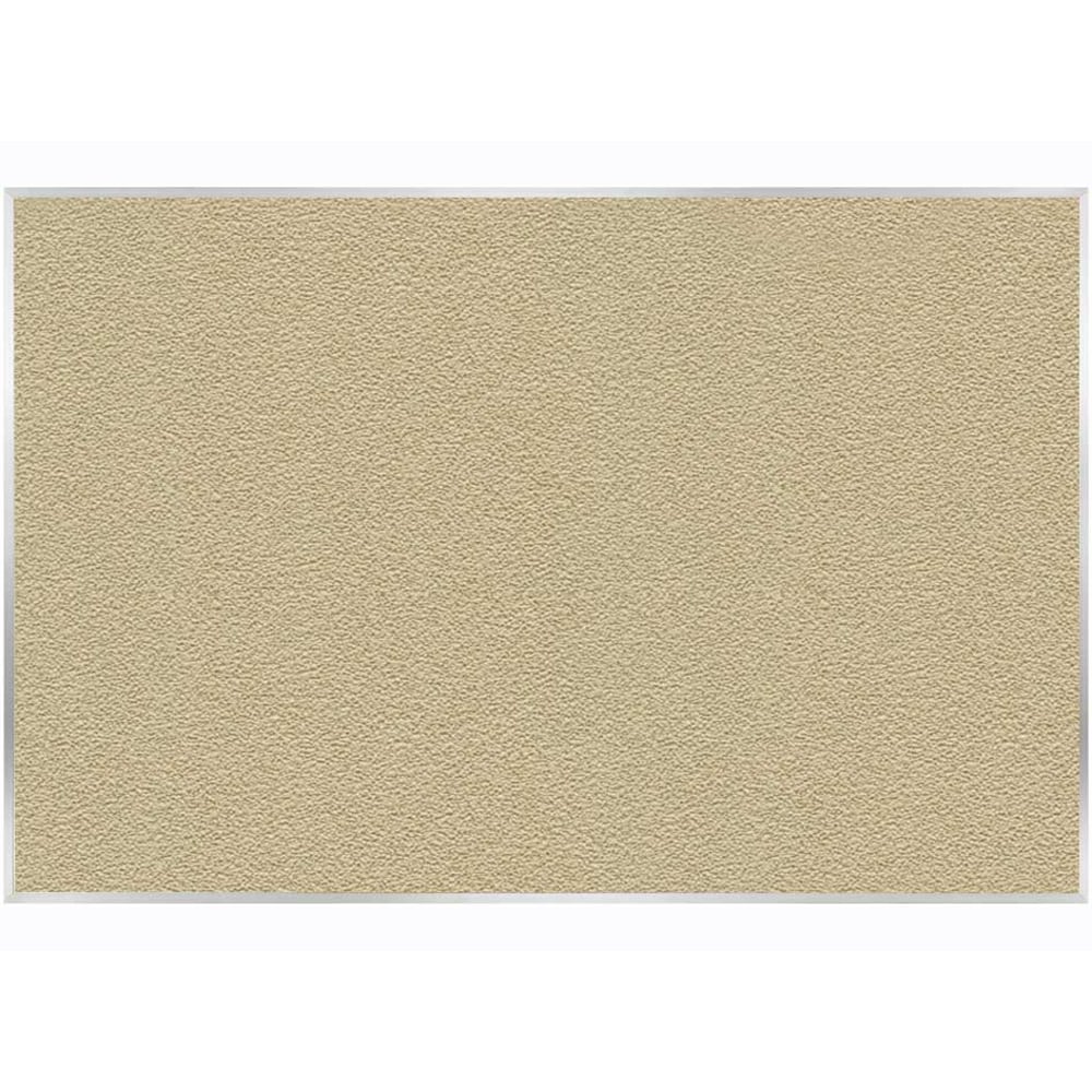 Ghent Vinyl Bulletin Board, 36inH x 60inW, Aluminum Frame, Caramel