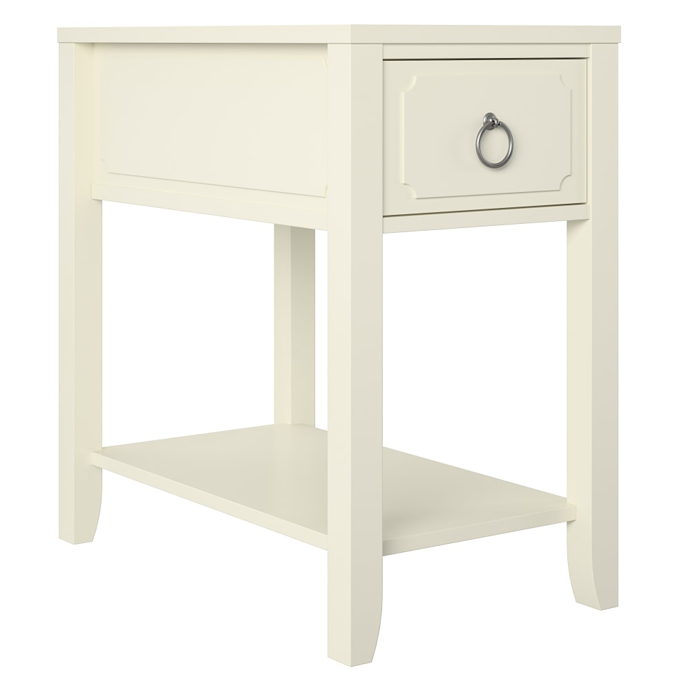 Ameriwood Home Novogratz Her Majesty Narrow Side Table, 24inH x 13-13/16inW x 23-5/8inD, White