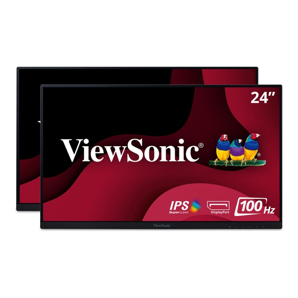 ViewSonic VA2456 24in 1080p IPS Head-Only Monitors, Set Of 2
