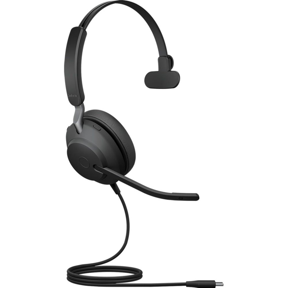 Jabra Evolve2 40 Headset - Mono - USB Type C - Wired - Over-the-head - Monaural - Supra-aural