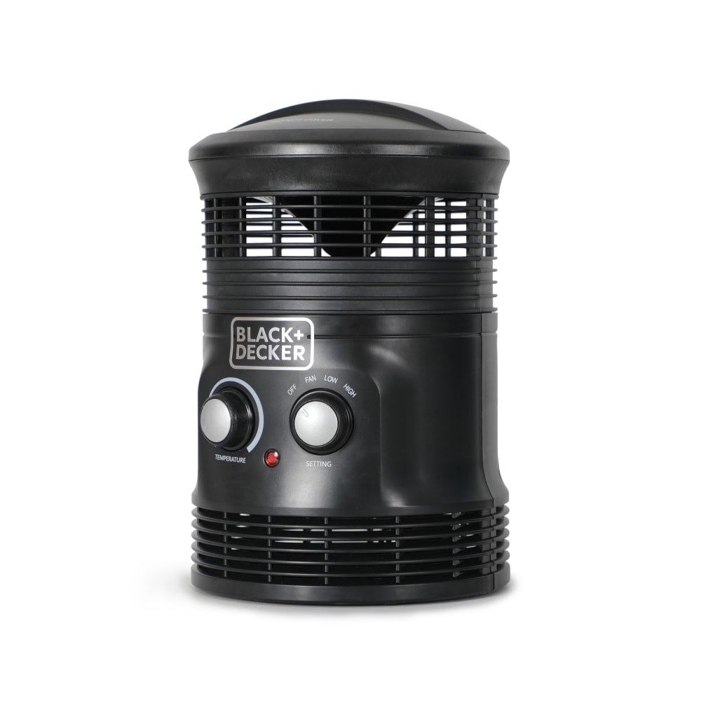 Black+Decker 360 deg. Personal Portable Space Heater, 12-1/16inH x 7-7/8inW x 8-1/8inD