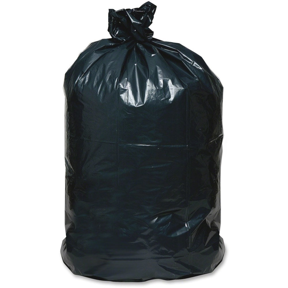 Webster Reclaim Heavy-Duty Recycled Can Liners - Extra Large Size - 56 gal - 43in Width x 48in Length - 1.25 mil (32 Micron) Thickness - Black - Plastic - 100/Carton - Can