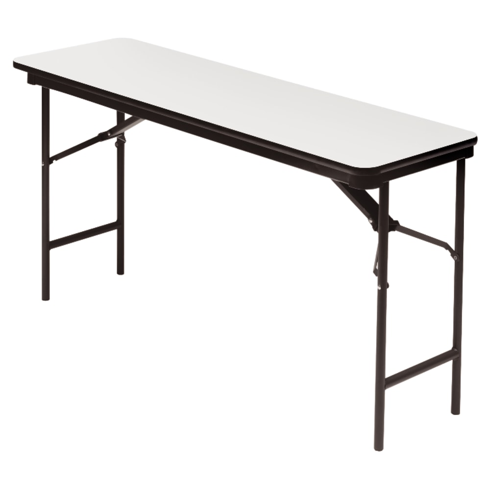 Iceberg Premium Folding Table, Rectangular, 60inW x 18inD, Gray/Charcoal