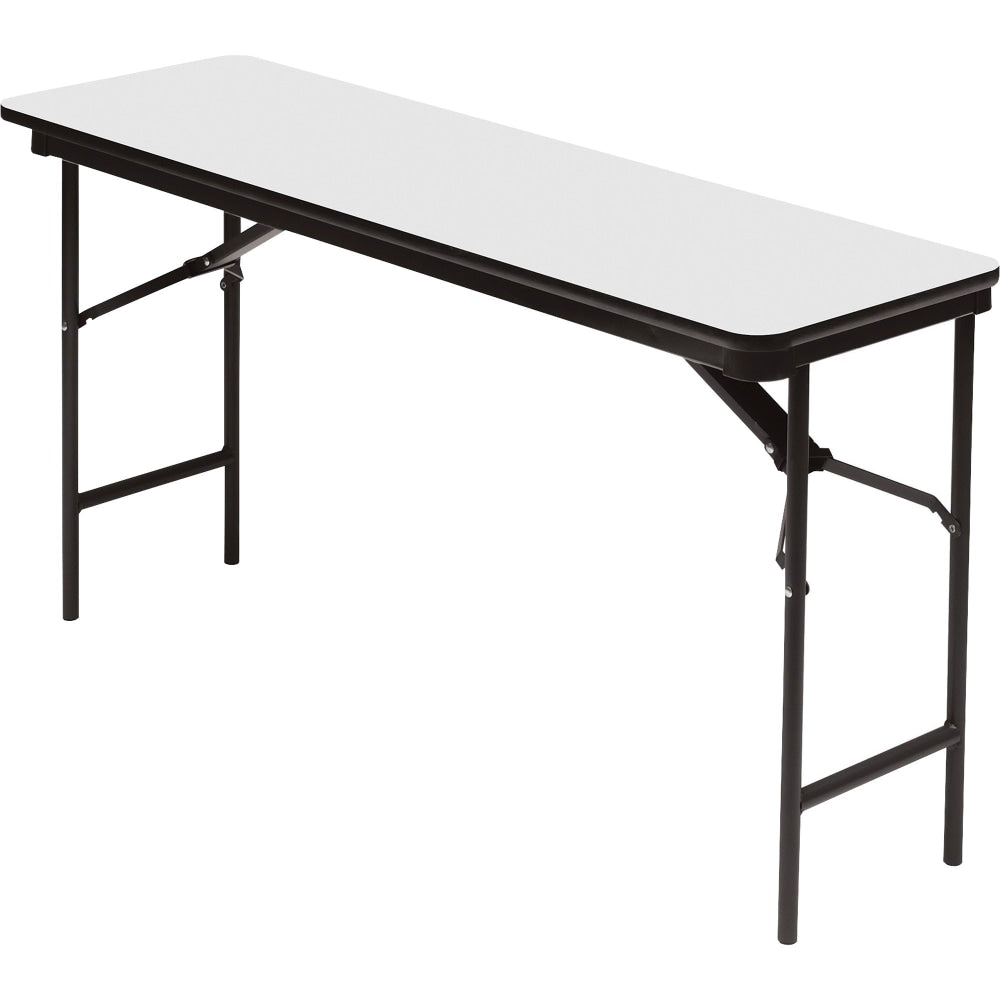Iceberg Premium Wood Laminate Folding Table, Rectangular, 72inW x 18inD, Gray/Charcoal