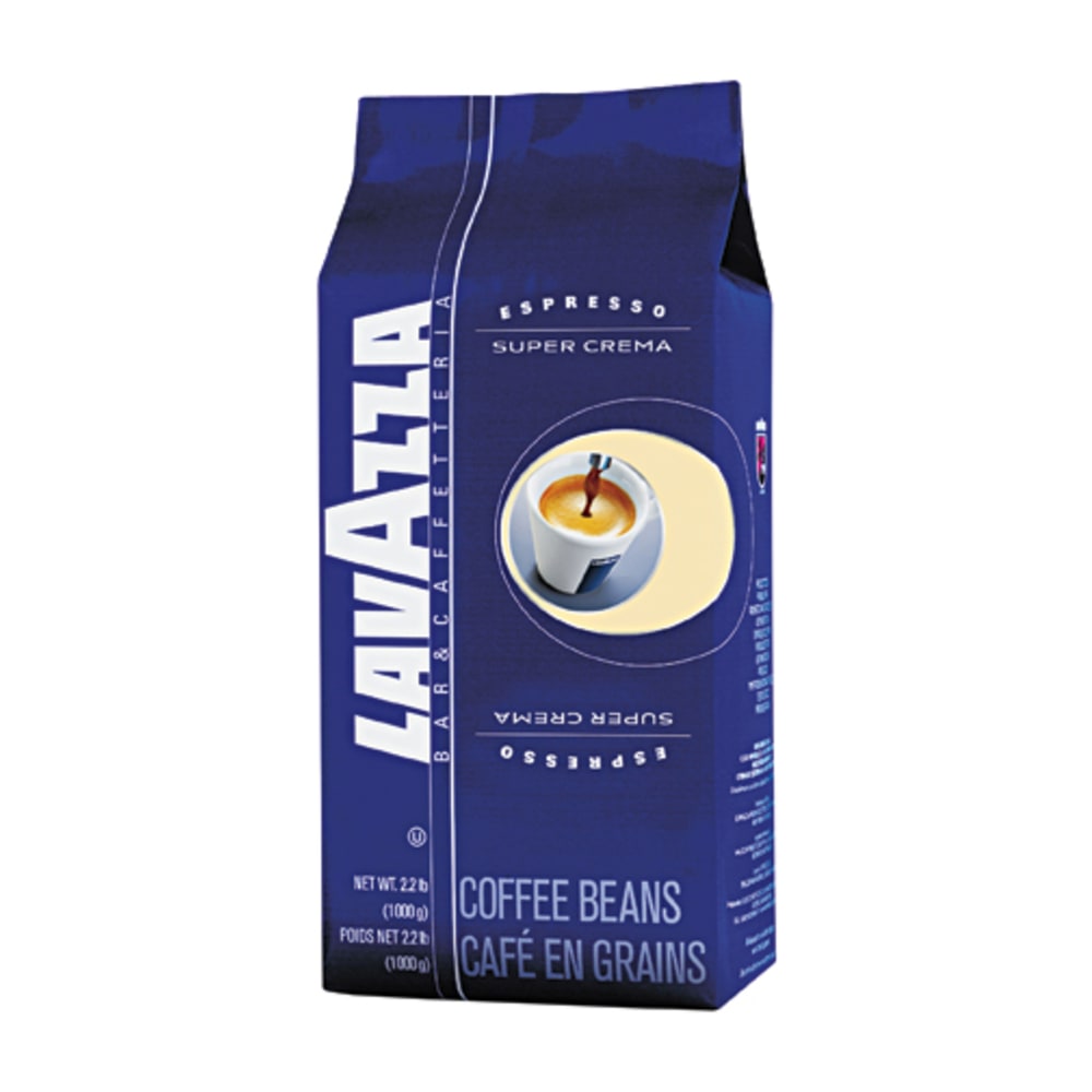 Lavazza Super Crema Ground Coffee, Dark Roast, Espresso, 2.18 Lb Per Bag