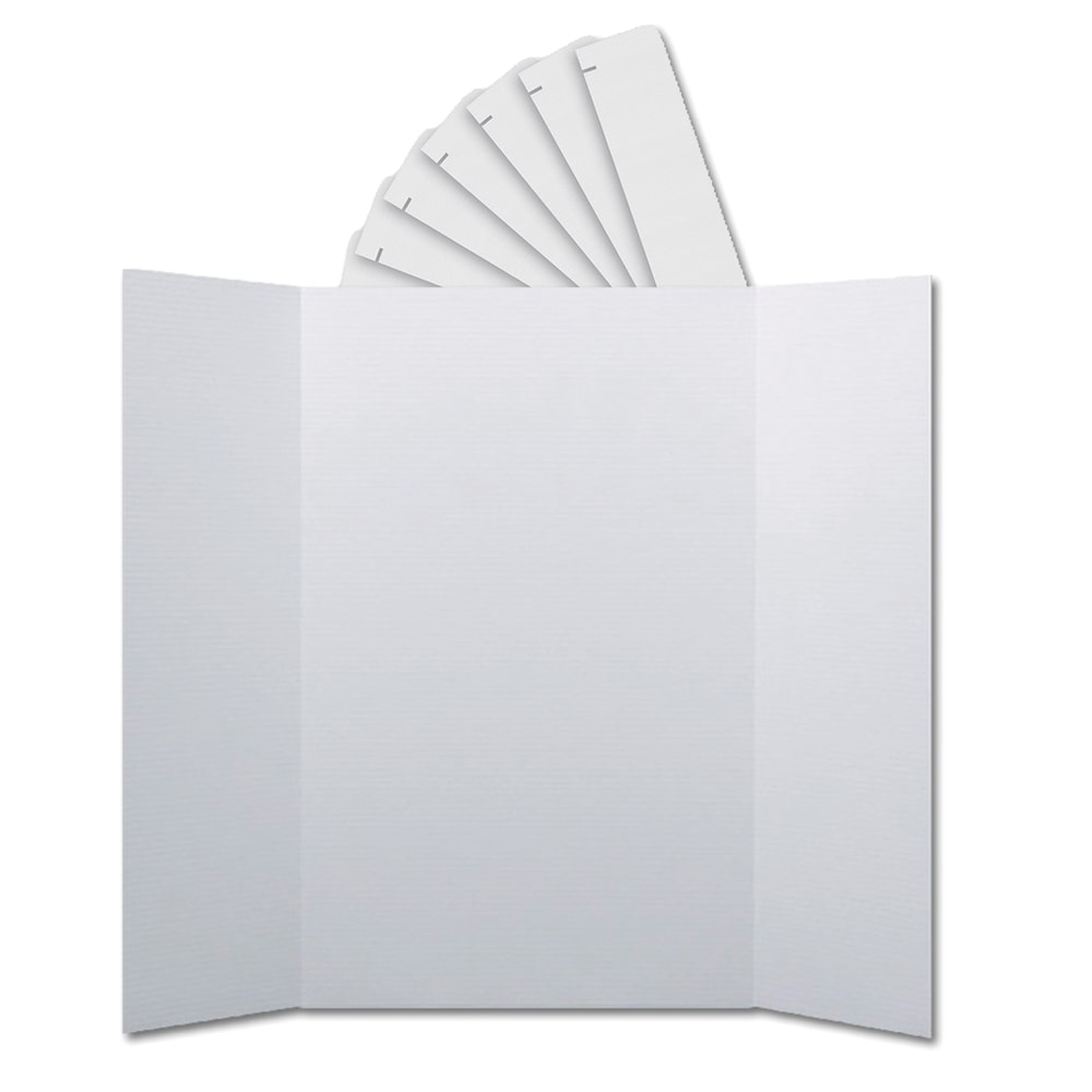Flipside Corrugated Project Board & Header Sets, 36in x 48in, White, Pack Of 24 Sets
