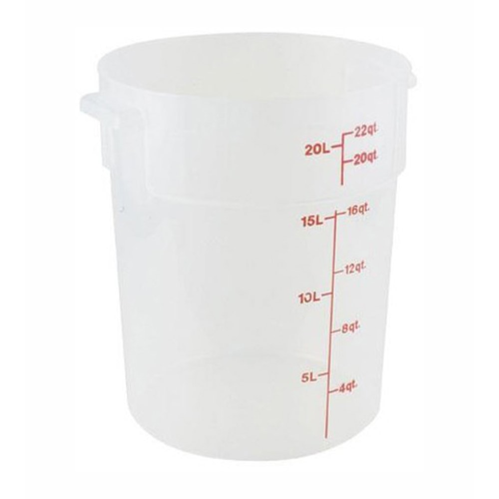 Cambro Round Plastic Food Storage Container, 22 Qt