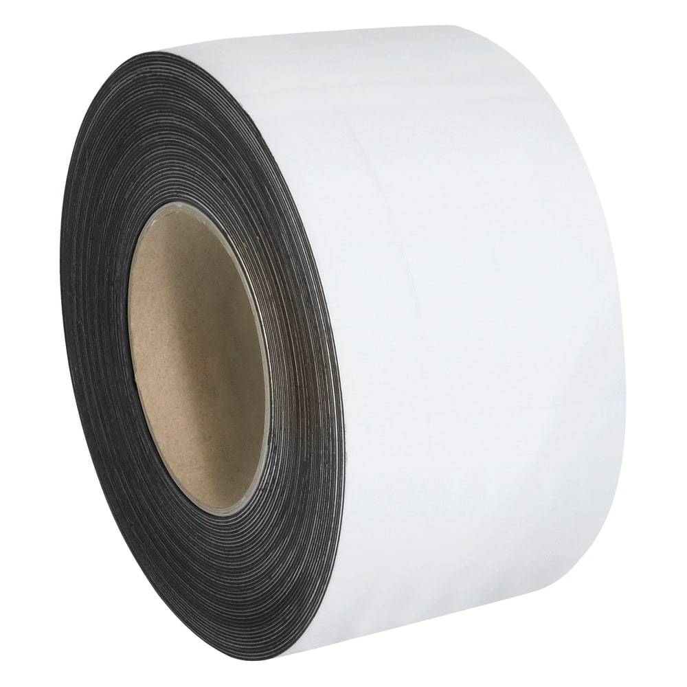Partners Brand Magnetic Warehouse Label Roll, LH158, 3in x 100ft, White
