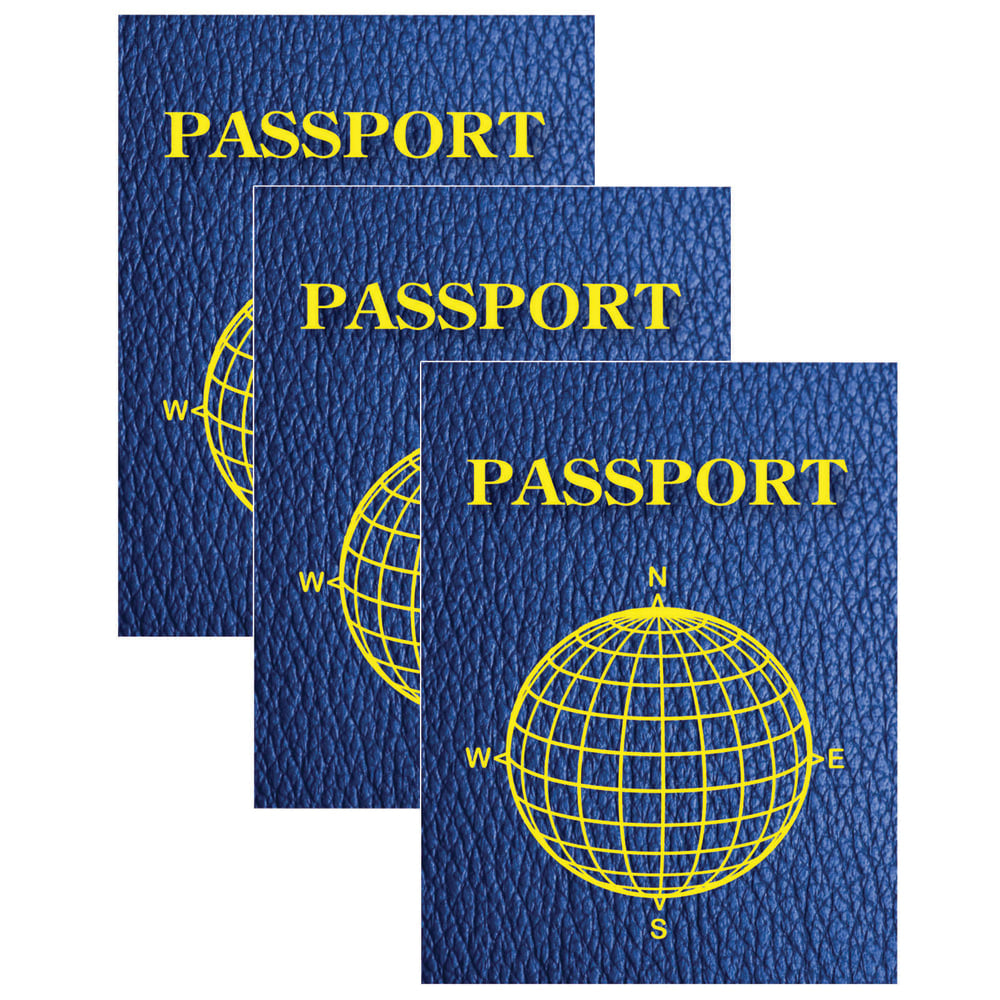 Ashley Productions Blank Passport Books, 6 sheets Per Book, Packs Of 3 Books