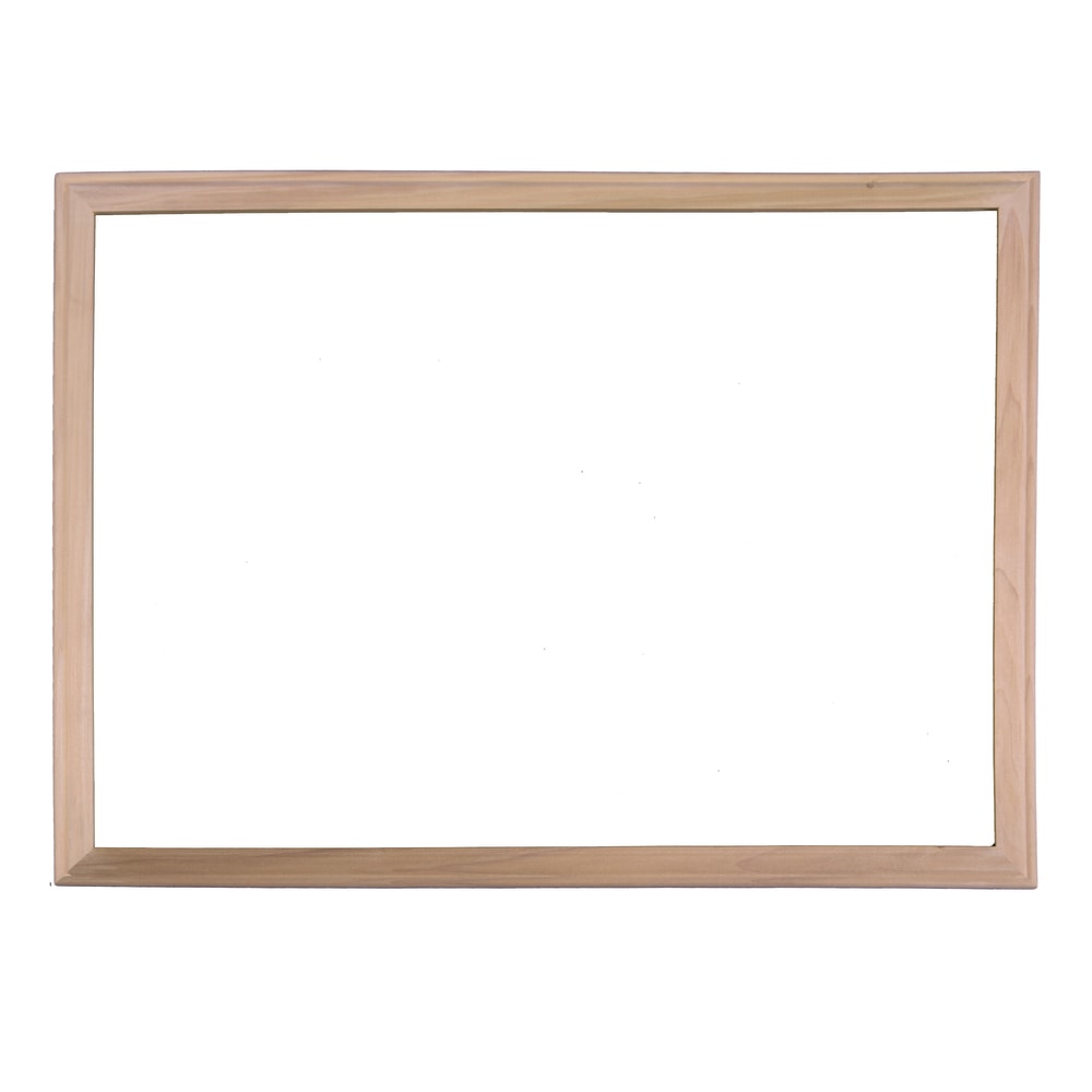 Crestline Dry-Erase Whiteboard, 18in x 24in, Wood Frame With Brown Finish
