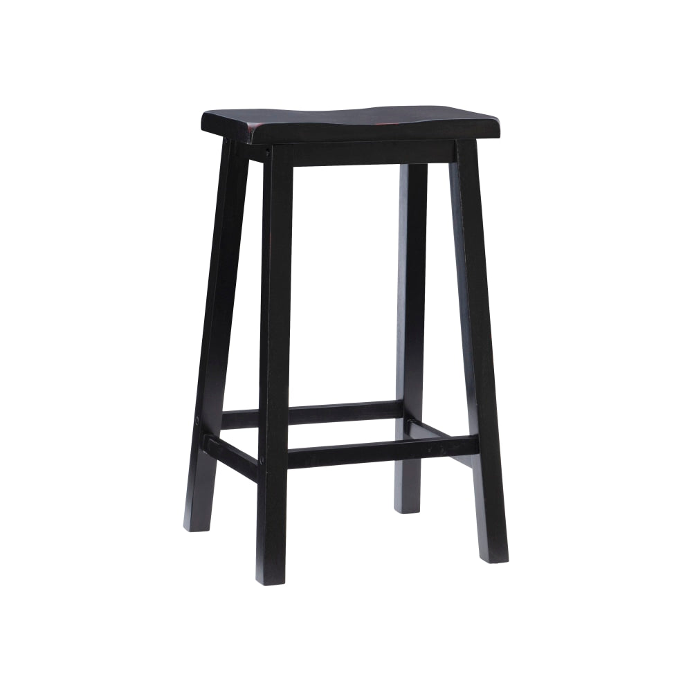 Powell Saddle Bar Stool, Antique Black