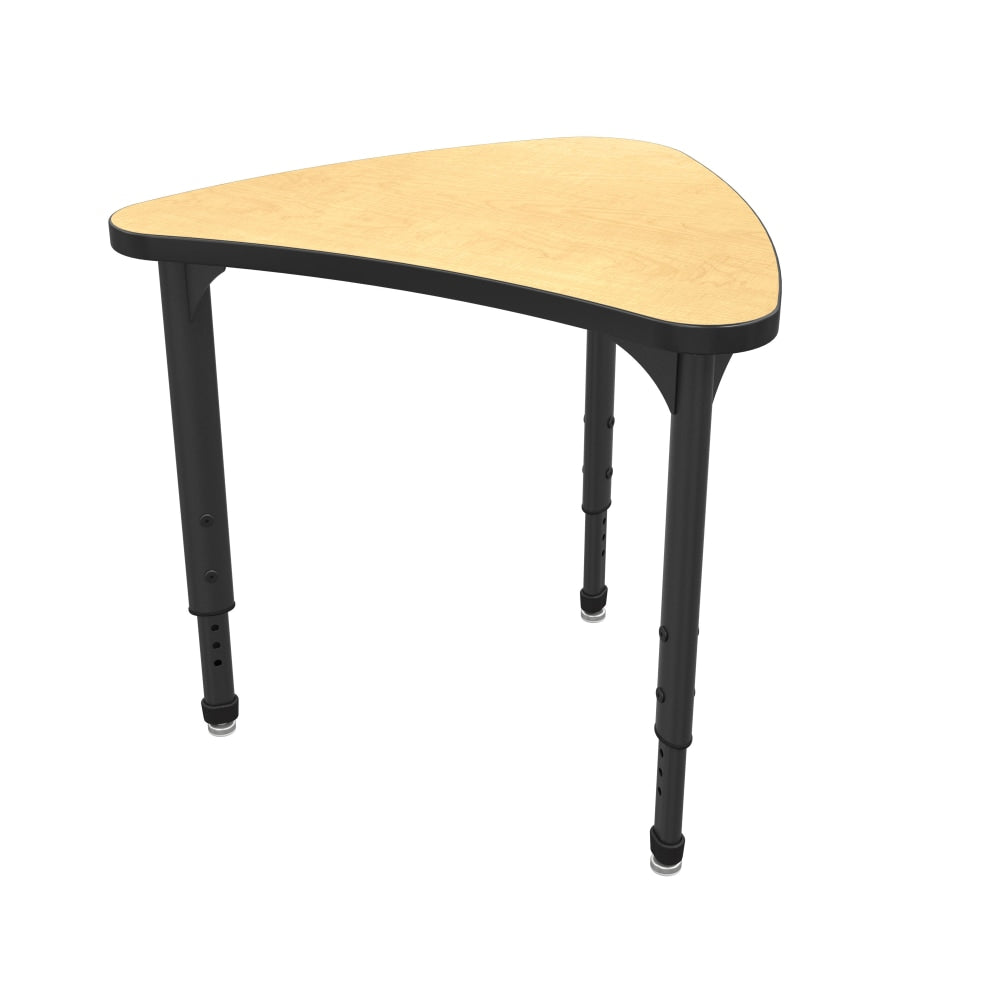 Marco Group Apex Series Adjustable Chevron 30inW Student Desk Student Desk, Fusion Maple/Black