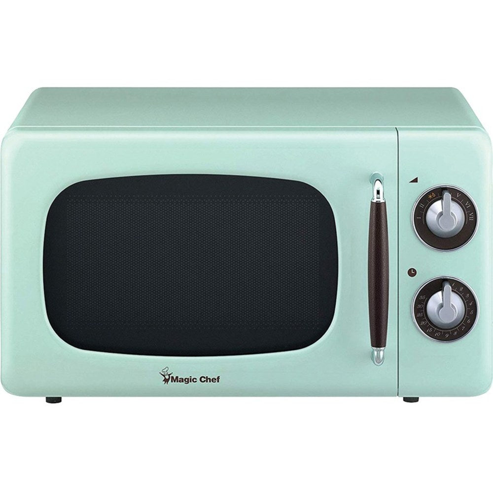 Magic Chef MCD770CM .7 Cubic -ft 700-Watt Retro Microwave (Mint Green) - Single - 0.7 ft³ Capacity - Microwave - 7 Power Levels - 700 W Microwave Power - FusePlastic, Metal - Countertop - Mint Green