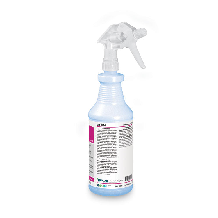 Bulldozer Cleaner/Degreaser RTU, Safe-to-Ship, Lemon Scent, 32 oz, 6/Carton