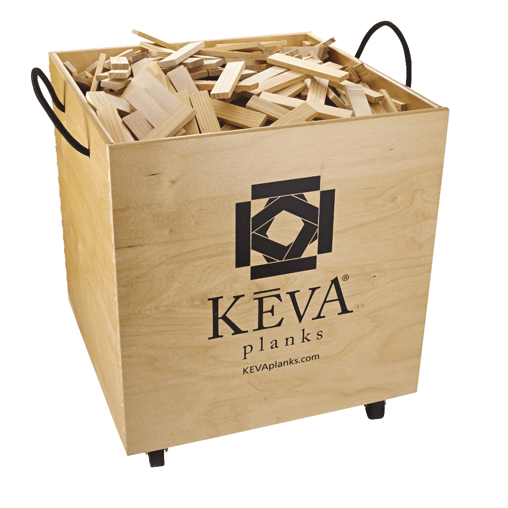 KEVA Maple 1,000-Plank Set With Wooden Bin