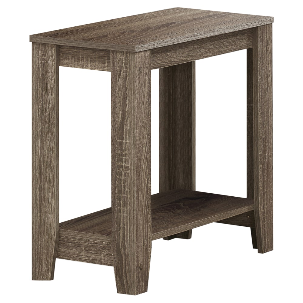 Monarch Specialties Stella Accent Table, 22inH x 23-3/4inW x 11-3/4inD, Dark Taupe
