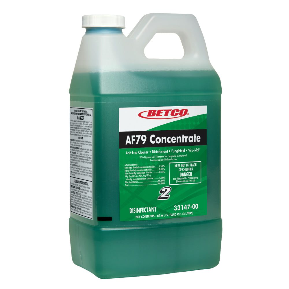 Betco AF79 Fastdraw Acid-Free Disinfectant Restroom Cleaner Concentrate Disinfectant, 67.6 Oz Bottle, Case Of 4