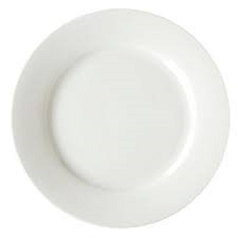 Hoffman Vertex Round China Plates, Argyle, 6-1/2in, White, Pack Of 36 Plates