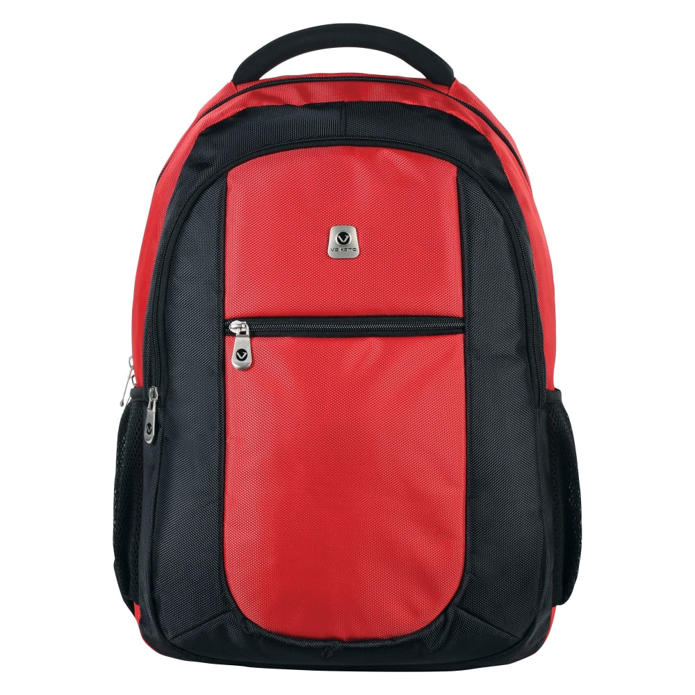 Volkano Jet Backpack With 15.6in Laptop Pocket, Black/Red