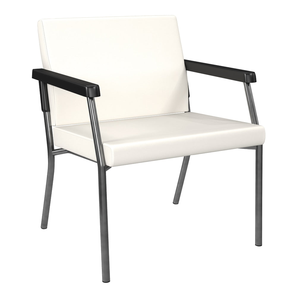 Office Star Worksmart Bariatric Big & Tall Guest Chair, Snow/Gunmetal Gray