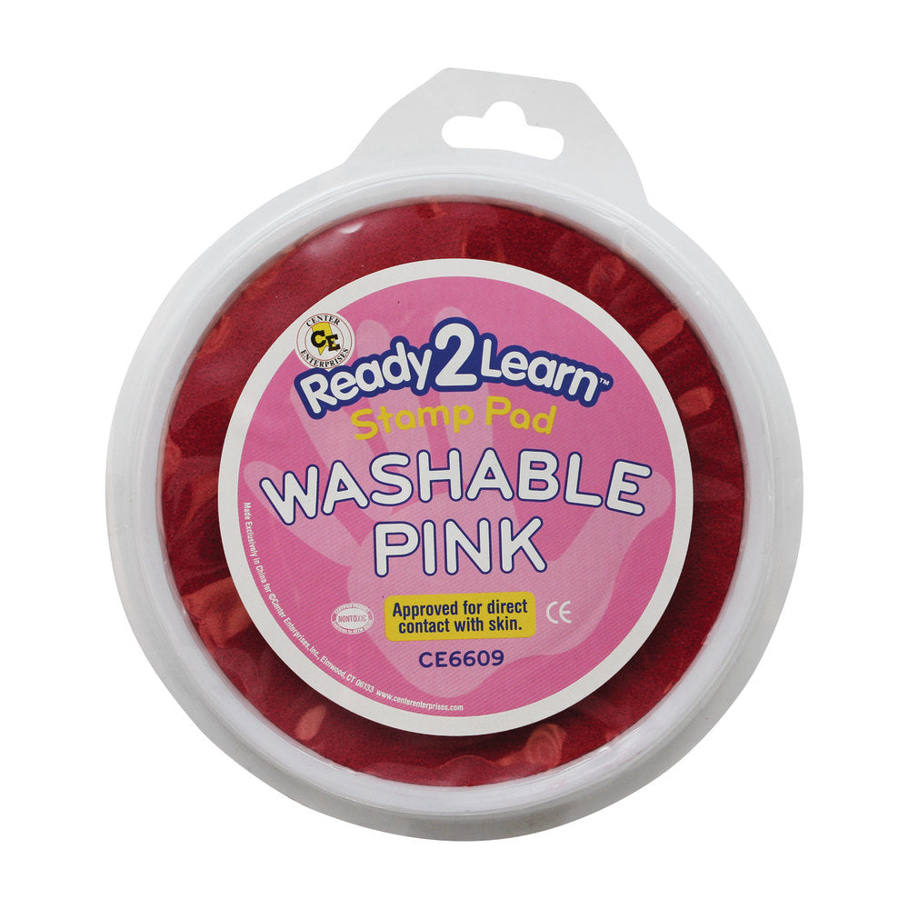 Ready 2 Learn Jumbo Washable Stamp Pad, Pink, Pack of 6