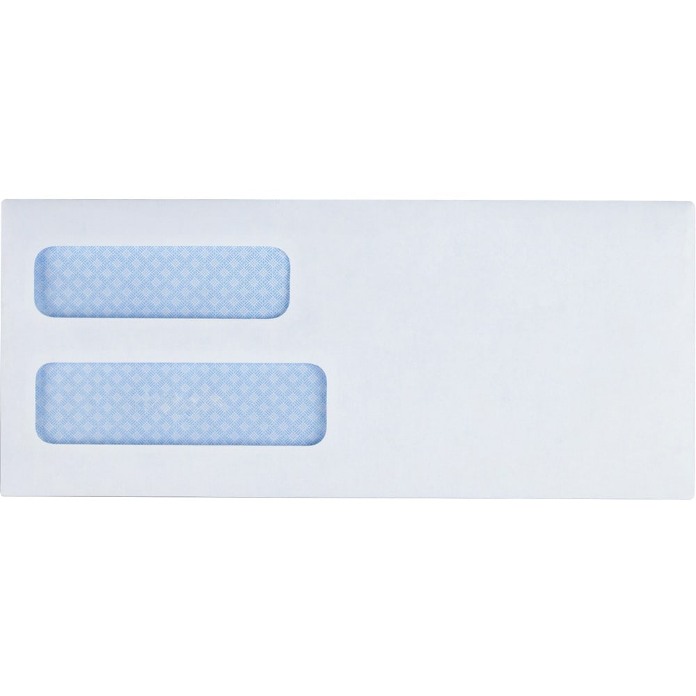 Business Source No. 8-5/8 Business Check Envelopes - Double Window - #8 5/8 - 8 5/8in Width x 3 5/8in Length - 24 lb - Gummed - Wove - 500 / Box - White