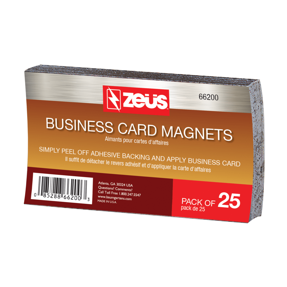 Baumgartens Business Card Magnets, 2in x 3 1/2in, Black, Pack Of 25