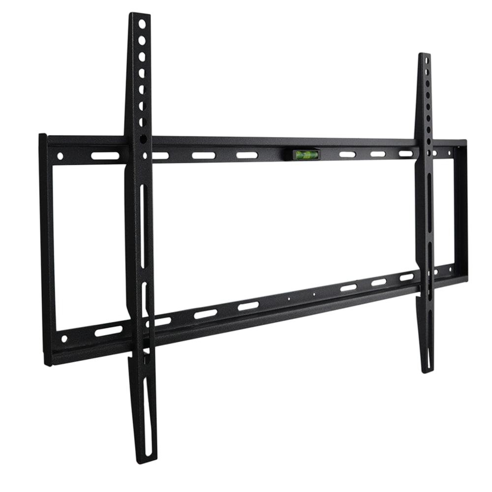 MegaMounts Fixed Wall Mount With Bubble Level For 32 - 70in Screens, 17inH x 27.25inW x 1inD, Black